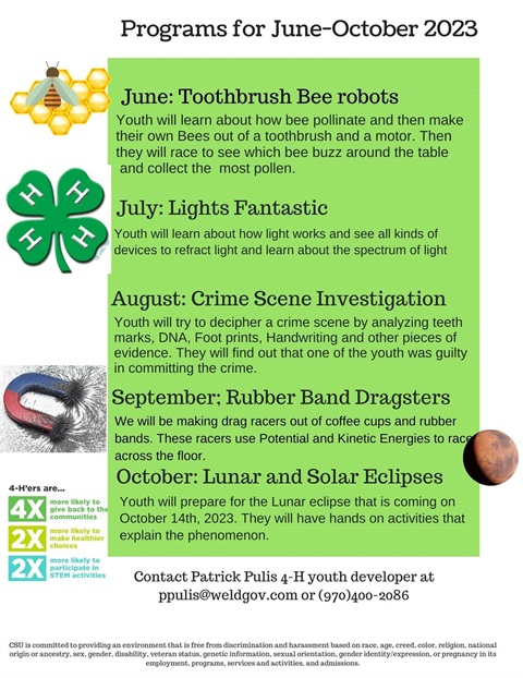 Outreach Programs June-October 2023
